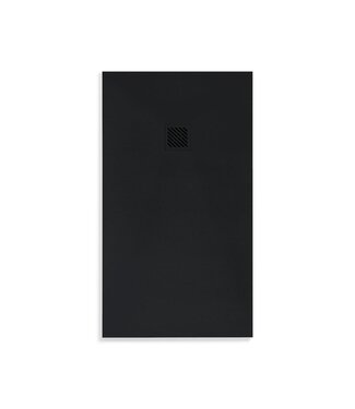 CREAVIT Douchevloer Medison Mat Zwart 120x80cm Composietsteen Douchevloer antislip ultra flat Veroni 3cm composietsteen