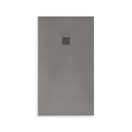 Douchevloer Medison Grijs 120x90cm Composietsteen Douchebak Veroni SLATE 3cm (RAL7037) Antislip op maat Zaagbaar