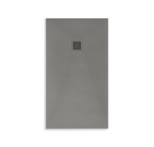 Douchevloer Medison Grijs 160x90cm Composietsteen Douchebak Veroni SLATE 3cm (RAL7037) Antislip op maat Zaagbaar.