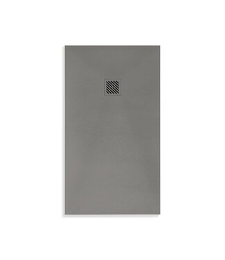 CREAVIT Douchevloer Medison Grijs 140x90cm Composietsteen Douchebak Veroni SLATE 3cm (RAL7037) Antislip op maat Zaagbaar