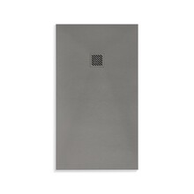 Douchevloer Medison Grijs 180x90cm Composietsteen Douchebak Veroni SLATE 3cm (RAL7037) Antislip op maat Zaagbaar.