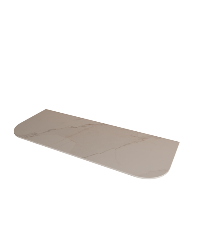 Wastafelmeubel Gliss Alluro 100cm Ebony Ribbel motief met Curve incl. topblad