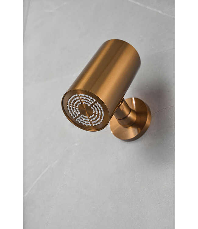 Hoofddouche UniMatch Beam Geborsteld Brons Koper rond 1 stand met muurbevestiging PVD - 29.7825