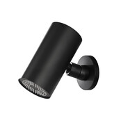 Hoofddouche UniMatch Beam Mat Zwart rond 1 stand met muurbevestiging - 29.7821