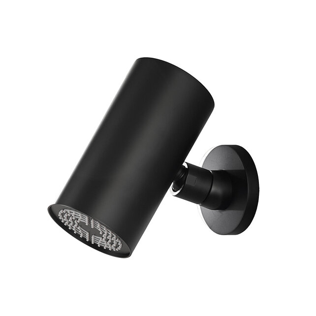 Hoofddouche UniMatch Beam Mat Zwart rond 1 stand met muurbevestiging - 29.7821