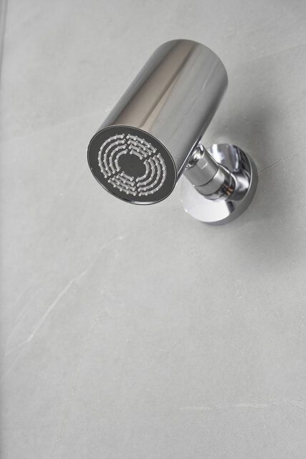 Hoofddouche UniMatch Beam Chroom rond 1 stand met muurbevestiging - 29.7820