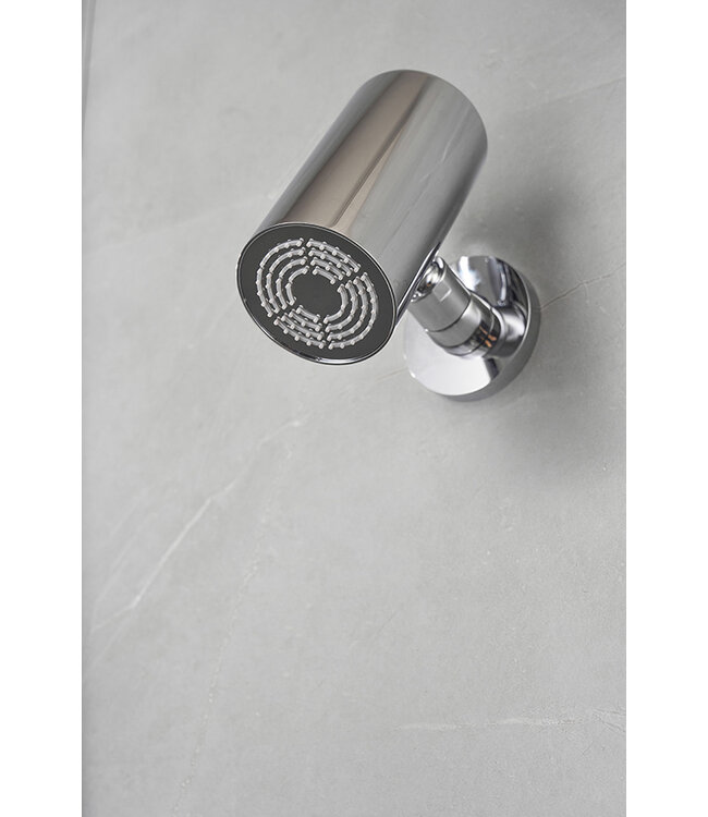 Hoofddouche UniMatch Beam Chroom rond 1 stand met muurbevestiging - 29.7820