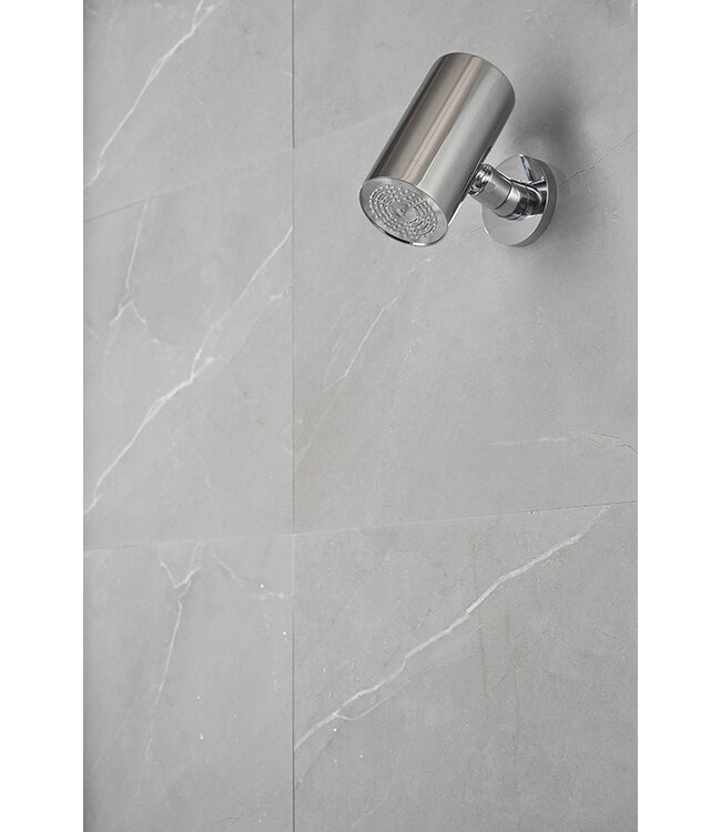 Hoofddouche UniMatch Beam Chroom rond 1 stand met muurbevestiging - 29.7820