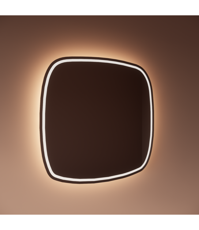 Spiegel Gliss Axis Organisch 60cm sensor bediening met dimbaar licht - geinteg. Spiegelverwarming