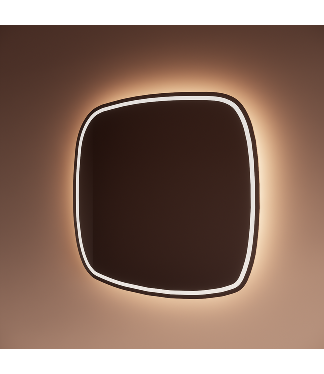 Spiegel Gliss Axis Organisch 60cm sensor bediening met dimbaar licht - geinteg. Spiegelverwarming