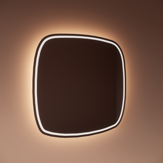 Spiegel Gliss Axis Organisch 80cm sensor bediening met dimbaar licht - geinteg. Spiegelverwarming