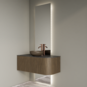 Spiegel Gliss Celeste 120x40cm 2-delig - sensorbediening met dimbaar licht - Spiegelverwarming