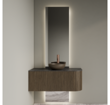 Spiegel Gliss Celeste 140x40cm 2-delig - sensorbediening met dimbaar licht - Spiegelverwarming