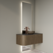 Spiegel Gliss Celeste 140x40cm 2-delig - sensorbediening met dimbaar licht - Spiegelverwarming