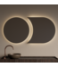 Spiegel Gliss Eris 70 + 40x70 cm 2-delig - sensor bediening met dimbaar licht - Spiegelverwarming