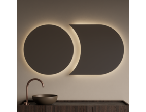 Spiegel Gliss Eris 70 + 80x70 cm 2-delig - sensor bediening met dimbaar licht - Spiegelverwarming