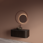 Spiegel Gliss Kosmos Copper Rond 140cm sensor bediening met dimbaar licht - Spiegelverwarming