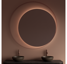 Spiegel Gliss Kosmos Copper Rond 140cm sensor bediening met dimbaar licht - Spiegelverwarming