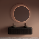 Spiegel Gliss Kosmos Copper Rond 100cm sensor bediening met dimbaar licht - Spiegelverwarming