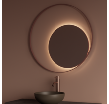 Spiegel Gliss Kosmos Copper Rond 90cm sensor bediening met dimbaar licht - Spiegelverwarming