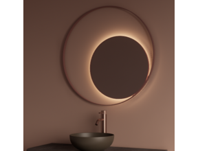 Spiegel Gliss Kosmos Copper Rond 90cm sensor bediening met dimbaar licht - Spiegelverwarming