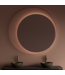 Spiegel Gliss Kosmos Copper Rond 90cm sensor bediening met dimbaar licht - Spiegelverwarming