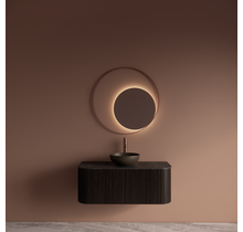 Spiegel Gliss Kosmos Copper Rond 80cm sensor bediening met dimbaar licht - Spiegelverwarming