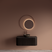 Spiegel Gliss Kosmos Copper Rond 80cm sensor bediening met dimbaar licht - Spiegelverwarming