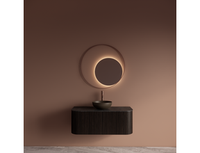Spiegel Gliss Kosmos Copper Rond 80cm sensor bediening met dimbaar licht - Spiegelverwarming