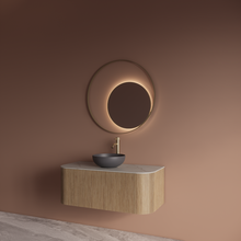 Spiegel Gliss Kosmos Goud Rond 80cm sensor bediening met dimbaar licht - Spiegelverwarming