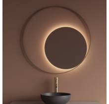 Spiegel Gliss Kosmos Goud Rond 90cm sensor bediening met dimbaar licht - Spiegelverwarming