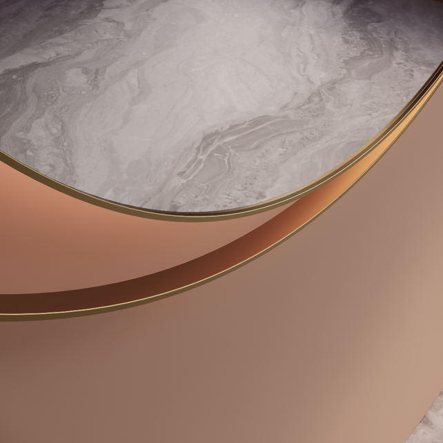 Spiegel Gliss Kosmos Goud Rond 120cm sensor bediening met dimbaar licht - Spiegelverwarming