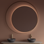 GLISS DESIGN Spiegel Gliss Kosmos Goud Rond 120cm sensor bediening met dimbaar licht - Spiegelverwarming