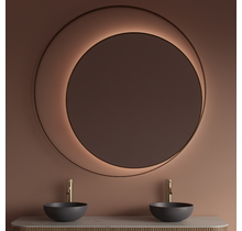 Spiegel Gliss Kosmos Goud Rond 140cm sensor bediening met dimbaar licht - Spiegelverwarming