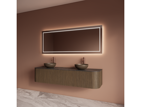 Spiegel Gliss Lenus Rechthoek 180cm sensor bediening met dimbaar licht - Spiegelverwarming