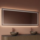 Spiegel Gliss Lenus Rechthoek 150cm sensor bediening met dimbaar licht - Spiegelverwarming