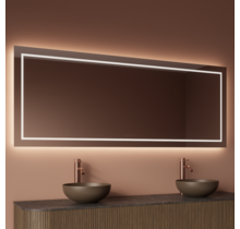 Spiegel Gliss Lenus Rechthoek 150cm sensor bediening met dimbaar licht - Spiegelverwarming