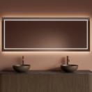 Spiegel Gliss Lenus Rechthoek 140cm sensor bediening met dimbaar licht - Spiegelverwarming