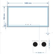 Spiegel Gliss Lenus Rechthoek 140cm sensor bediening met dimbaar licht - Spiegelverwarming