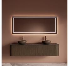 Spiegel Gliss Lenus Rechthoek 120cm sensor bediening met dimbaar licht - Spiegelverwarming