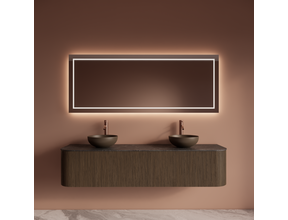 Spiegel Gliss Lenus Rechthoek 120cm sensor bediening met dimbaar licht - Spiegelverwarming