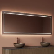 Spiegel Gliss Lenus Rechthoek 120cm sensor bediening met dimbaar licht - Spiegelverwarming