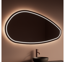 Spiegel Gliss Sirius Organisch 100x60cm sensor bediening met dimbaar licht - Spiegelverwarming