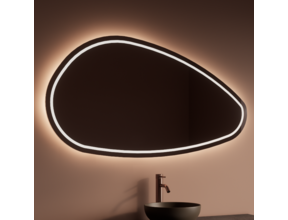 Spiegel Gliss Sirius Organisch 100x60cm sensor bediening met dimbaar licht - Spiegelverwarming