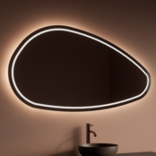 Spiegel Gliss Sirius Organisch 120x71cm sensor bediening met dimbaar licht - Spiegelverwarming