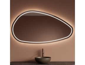 Spiegel Gliss Sirius Organisch 120x71cm sensor bediening met dimbaar licht - Spiegelverwarming