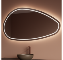 Spiegel Gliss Sirius Organisch 140x82cm sensor bediening met dimbaar licht - Spiegelverwarming