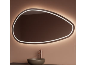 Spiegel Gliss Sirius Organisch 140x82cm sensor bediening met dimbaar licht - Spiegelverwarming