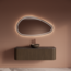 GLISS DESIGN Spiegel Gliss Sirius Organisch 160x90cm sensor bediening met dimbaar licht - Spiegelverwarming