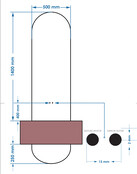 Spiegel Gliss Selene 140x50cm 2-delig - sensor bediening met dimbaar licht - Spiegelverwarming